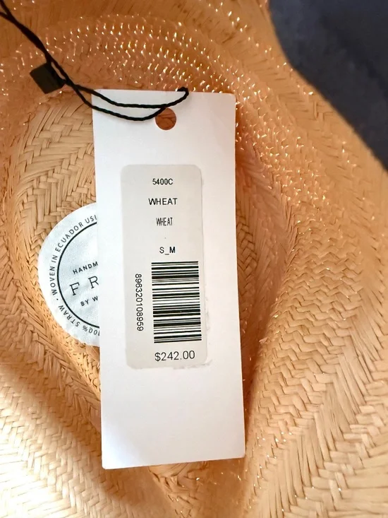 Veronica Beard Freya Wheat Hat S/M - Picture 6 of 6